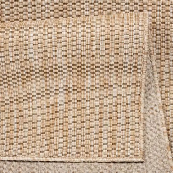 Moderner In- und Outdoorteppich wetterbeständig im Unistil in Beige