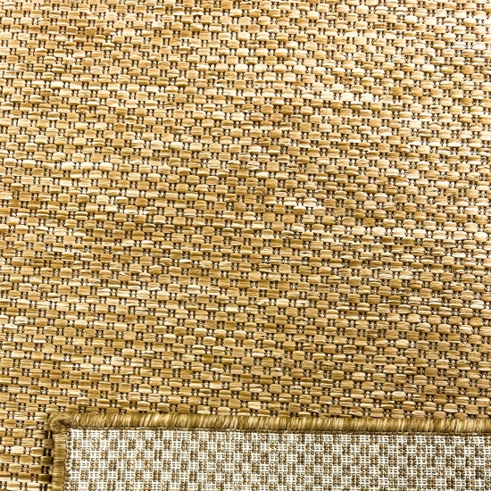 Moderner In- und Outdoorteppich wetterbeständig im Unistil in Beige