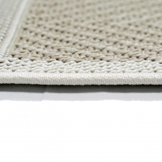 In- & Outdoor Teppich Sisal gestreift in beige braun