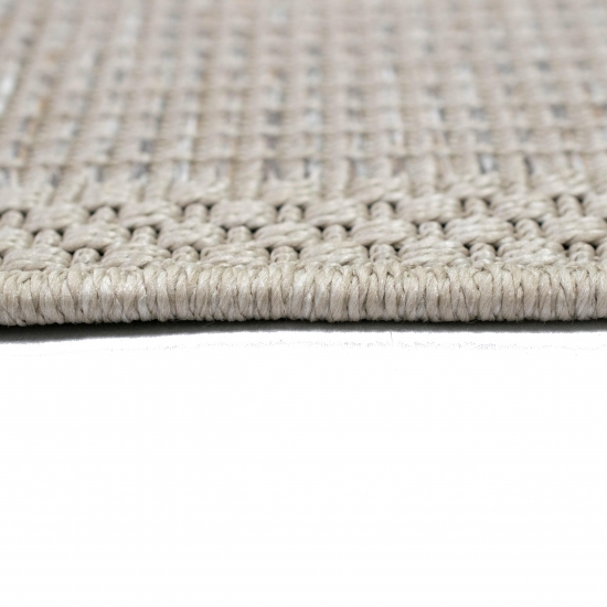 In- & Outdoor Teppich Sisal Optik Küche Wohnzimmer Terrasse Balkon – beige grau