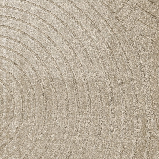 Moderner Teppich mit geometrischem Bogenmuster Stilvoll in Beige