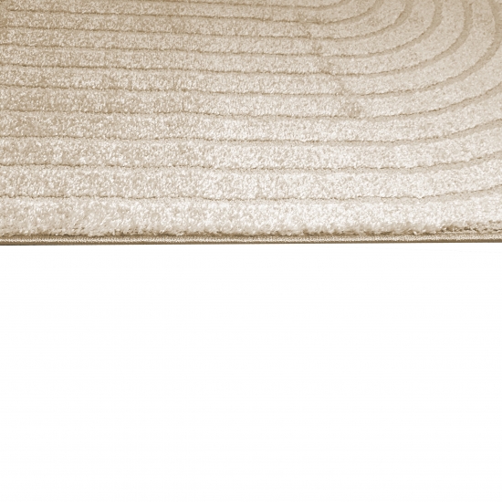 Moderner Teppich mit geometrischem Bogenmuster Stilvoll in Beige