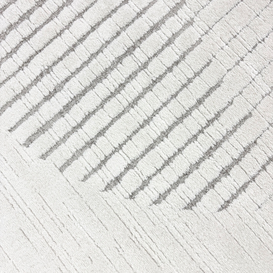 Preview: Wohnzimmerteppich Schlafzimmerteppich hoch tief Effekt Kreis Design mit strichen in creme beige Preview: Wohnzimmerteppich Schlafzimmerteppich hoch tief Effekt Kreis Design mit strichen in creme beige