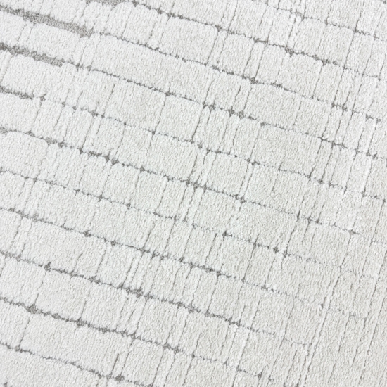 Preview: Wohnzimmerteppich Schlafzimmerteppich hoch tief Effekt Kreis Design mit strichen in creme beige