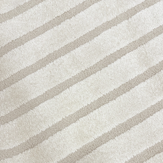 Wohnzimmer Schlafzimmer Teppich Shape Strich Muster strapazierfähig creme grau