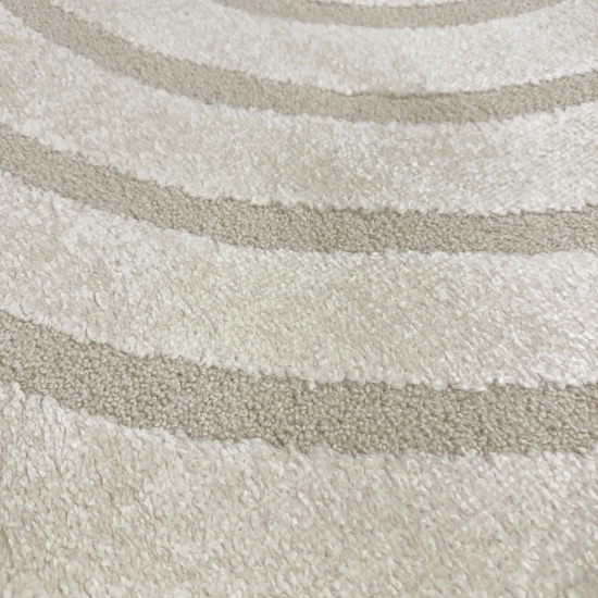Wohnzimmer Schlafzimmer Teppich Shape Strich Muster strapazierfähig creme grau