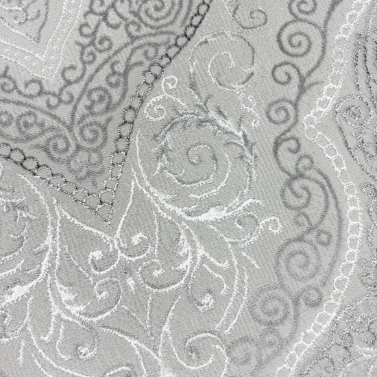 Orient Teppich mit Verzierungen Hoch-Tief Effekt grau beige