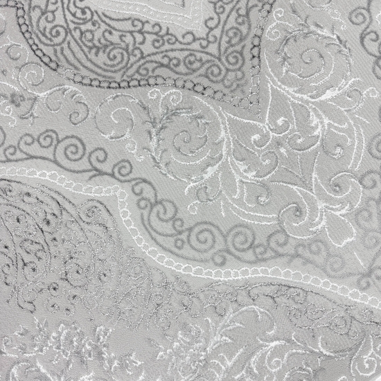 Orient Teppich mit Verzierungen Hoch-Tief Effekt grau beige