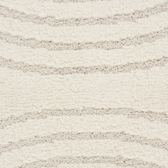 Schlafzimmer Wohnzimmer Teppich mit Hoch- Tiefeffekt und Bogenmuster in Creme