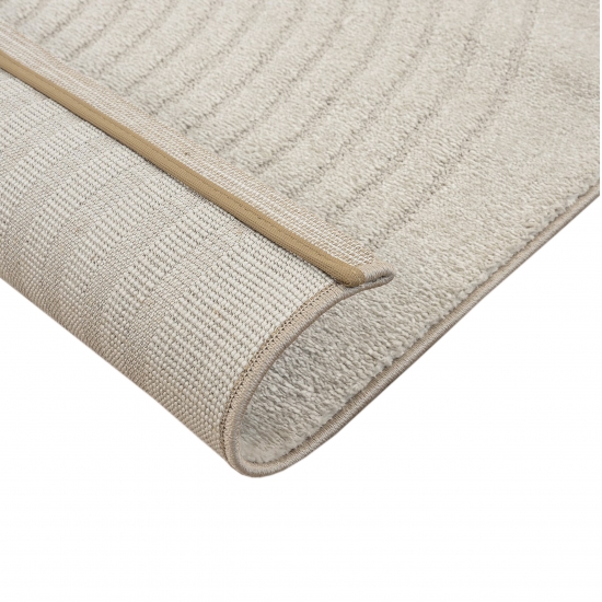 Wohnzimmer-Teppich strapazierfähig mit schlichtem Bogendesign in Beige