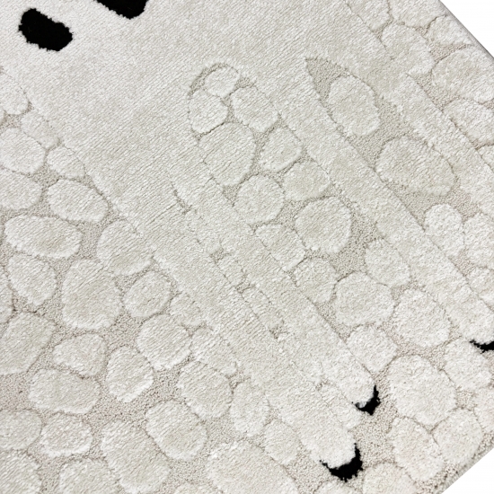 Kinderzimmer Spielzimmer Teppich mit fröhliche Giraffe Schadstofffrei in beige creme schwarz