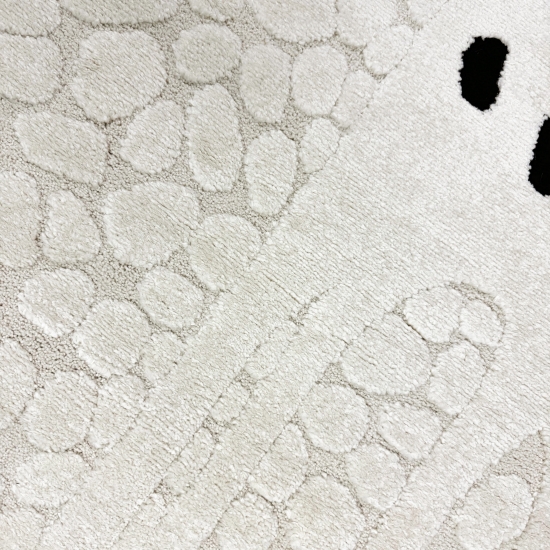 Kinderzimmer Spielzimmer Teppich mit fröhliche Giraffe Schadstofffrei in beige creme schwarz