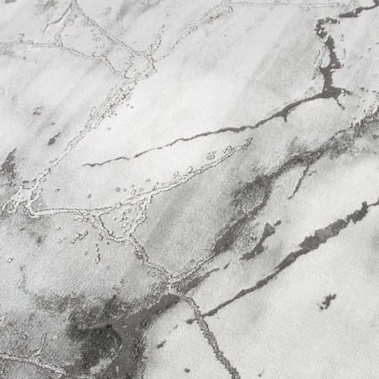 Marmorteppich mit Glanzfasern in Grau