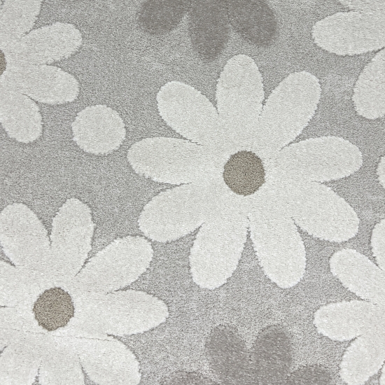 Preview: Niedlicher Kinderteppich mit Höheneffekt im Blumenmuster in creme beige Preview: Niedlicher Kinderteppich mit Höheneffekt im Blumenmuster in creme beige