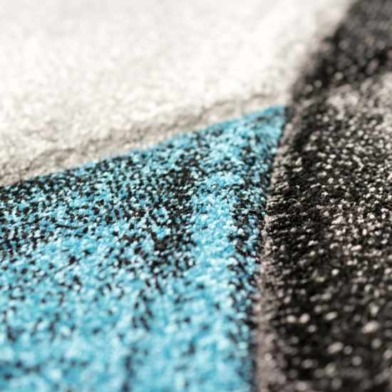 Preview: Teppich modern Teppich Wohnzimmer abstrakt in blau grau schwarz Preview: Teppich modern Teppich Wohnzimmer abstrakt in blau grau schwarz