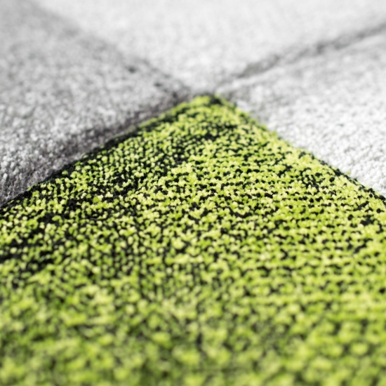 Teppich modern Teppich Wohnzimmer abstrakt in grün grau schwarz