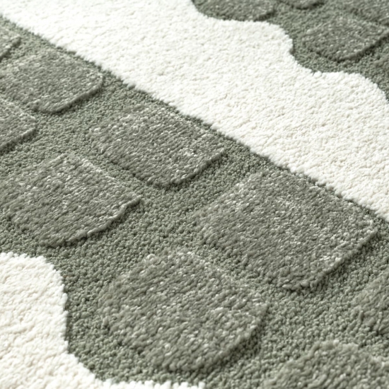 Preview: Kinderteppich Krokodil Design Creme Grün Hoch-Tief Effekt weich