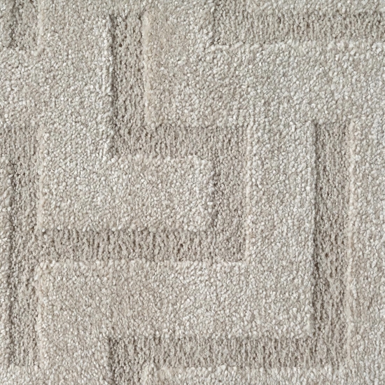 Preview: Greige Teppich modern weich strukturiert gemütlich Wohnzimmer