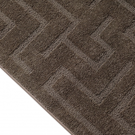 Teppich Dunkelbraun modern weich strukturiert gemütlich Wohnzimmer
