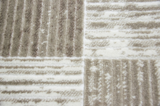 Preview: Designer und Moderner Teppich Wohnzimmerteppich mit Karomuster in Beige Creme Preview: Designer und Moderner Teppich Wohnzimmerteppich mit Karomuster in Beige Creme