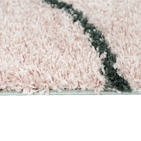 Designerteppich mit runden Formen in creme-rosa