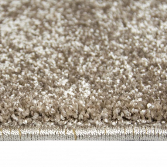 Preview: Moderner Designer Wohnzimmer-Teppich im Uni Design in beige