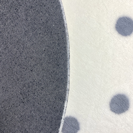 Preview: Runder Kinder-Teppich mit Punkte und Umrandung creme, grau Preview: Runder Kinder-Teppich mit Punkte und Umrandung creme, grau