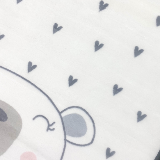 Preview: Kinderzimmer-Teppich weich Herzchen und ein niedlicher Bär - creme Preview: Kinderzimmer-Teppich weich Herzchen und ein niedlicher Bär - creme