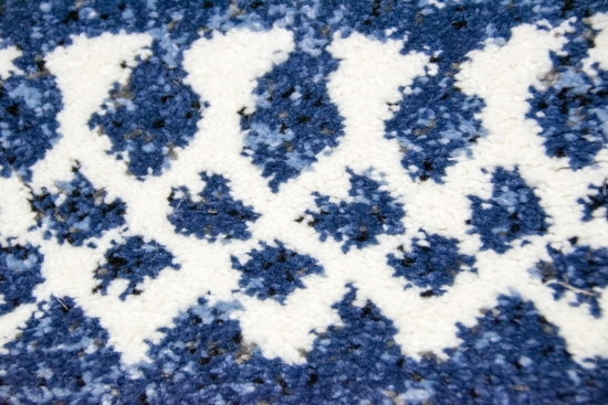 Preview: Designer Teppich Wohnzimmerteppich modern mit Ornamente in Blau Creme Preview: Designer Teppich Wohnzimmerteppich modern mit Ornamente in Blau Creme