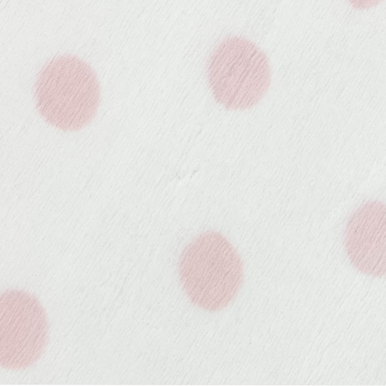Kinderteppich weich pflegeleicht rosa Punkte in creme