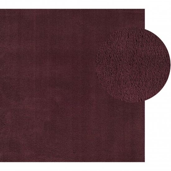 Teppich Flauschig & Weich unidesign in dunklem Weinrot