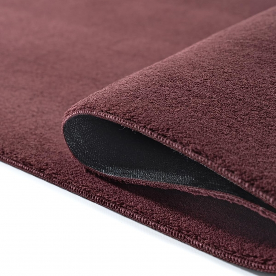 Teppich Flauschig & Weich unidesign in dunklem Weinrot