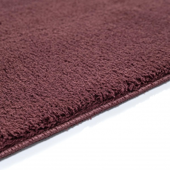 Teppich Flauschig & Weich unidesign in dunklem Weinrot