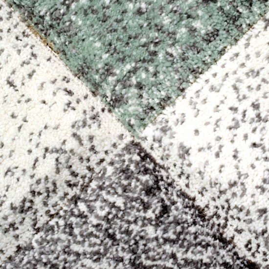 Preview: Wohnzimmer Teppich mit abstraktem Karomuster in grau grün anthrazit Preview: Wohnzimmer Teppich mit abstraktem Karomuster in grau grün anthrazit