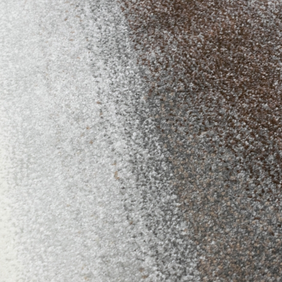 Moderner Dielen Teppich mit abstraktem Muster in grau-silber