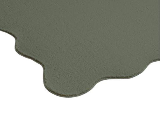 Preview: Teppich in forest grün weich shaggy moderne Wellenform