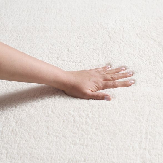 Preview: Teppich creme weich modern elegante Wellenform