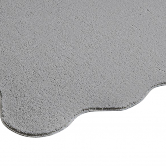Preview: Teppich grau weich moderne Wellenform