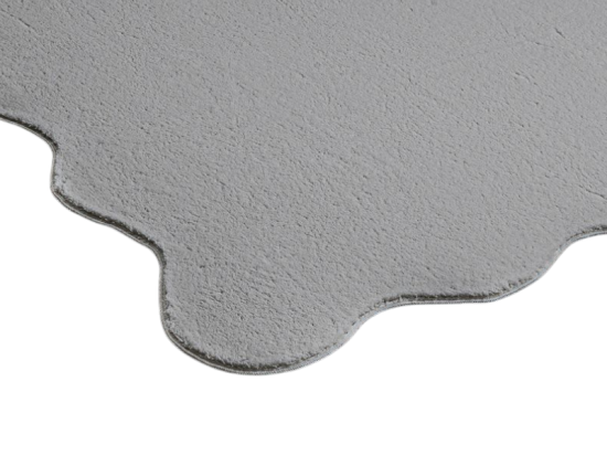 Preview: Teppich grau weich moderne Wellenform
