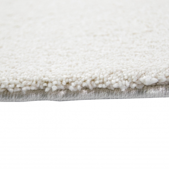 Teppich Creme Uni modern weich hell freundliches Wohnambiente