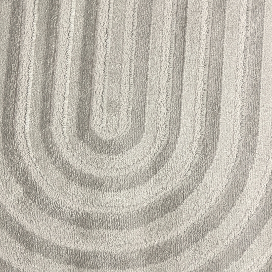 Kurzflorteppich modern Creme Beige Streifenoptik weich Glanzeffekt pflegeleicht Wohnzimmer Schlafzimmer Flur