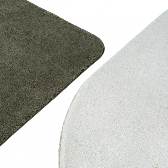 Teppich Shape in moderner Freiform flauschig weich Creme