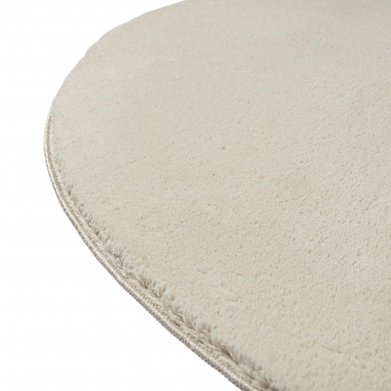 Preview: Teppich Shape in moderner Freiform flauschig weich Beige