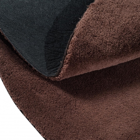Teppich Shape in moderner Freiform flauschig weich Braun