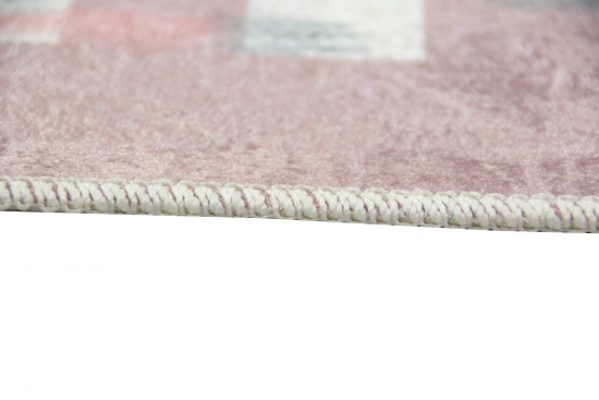 Teppich design Wohnzimmerteppich modern waschbar in rosa