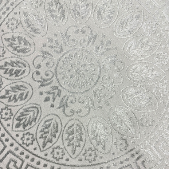 Orientalischer Designerteppich mit Ornament in grau anthrazit mit Glanzeffekt