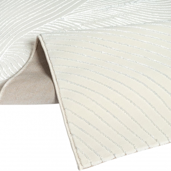 Teppich Creme Struktur Muster modern Wohnzimmer