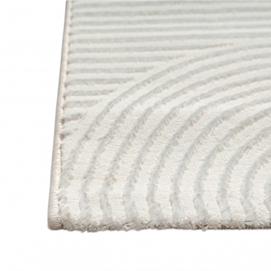 Preview: Teppich Creme Ornament Design elegant Wohnzimmer