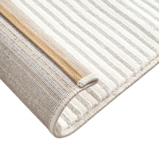 Teppich Creme Ornament Design elegant Wohnzimmer