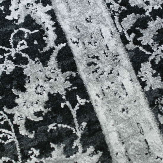 Orientalischer Blumendesign Teppich in Grau